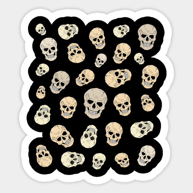 Skulls #1 Sticker by headrubble